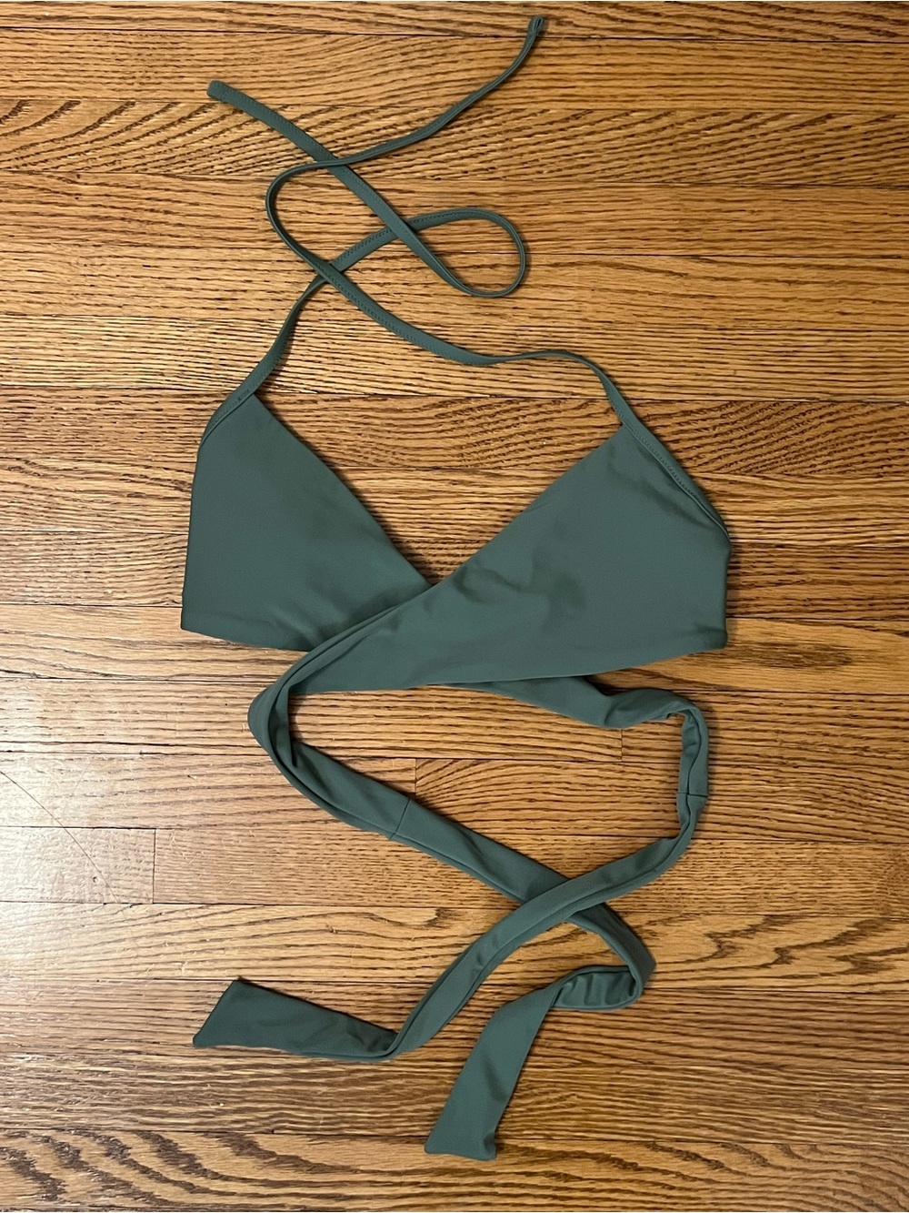 NWT Aerie Women’s WrapBikini Top - Olive Green
